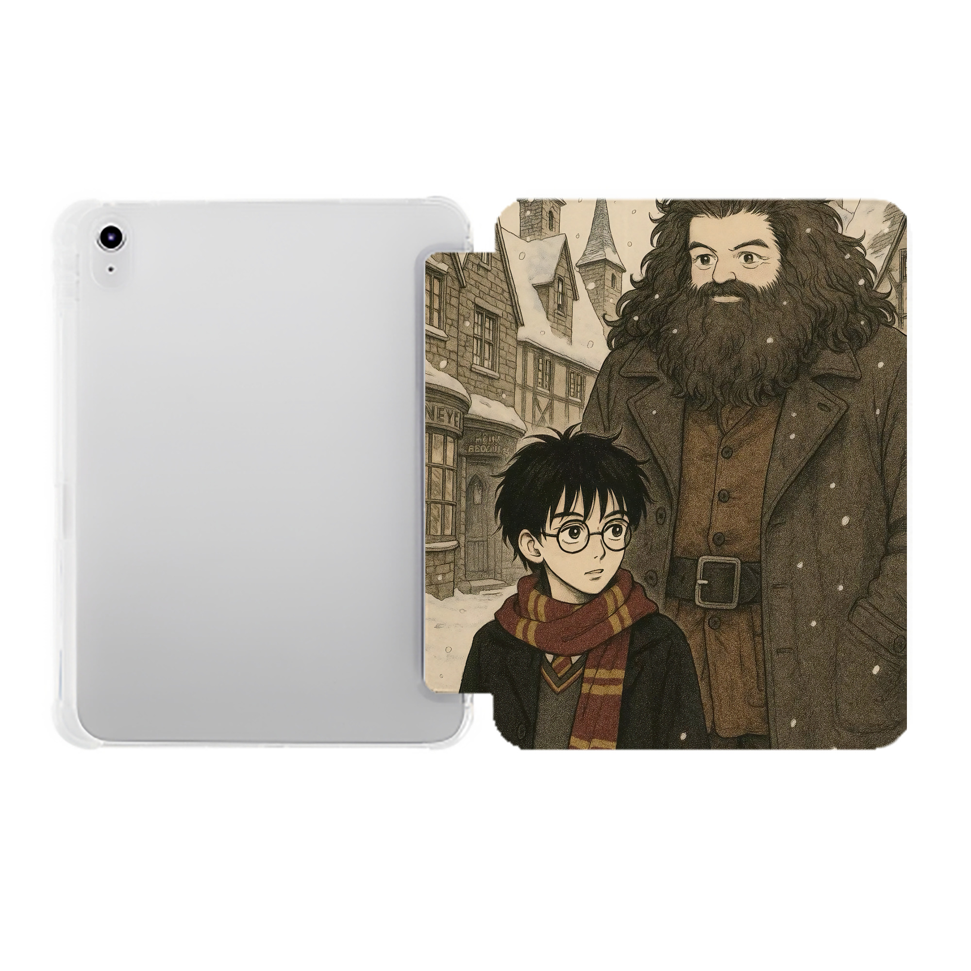 （画像用） Harry Potter ハリー・ポッターシリーズ IPad ケース ペン収納付き 三つ折りスタンド PUレザー×シリコン 対応機種9.5/10.5/10.9インチ
